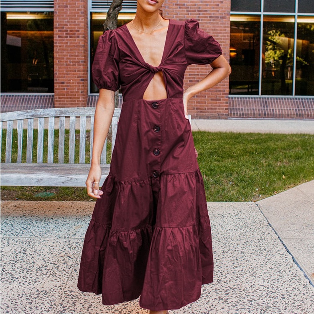 Tiered Open Back Dress